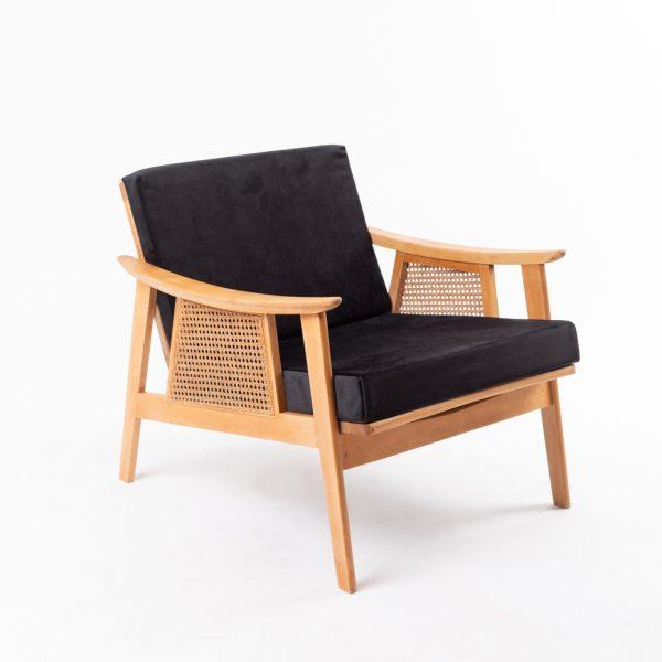 Cup Of Tea Reloved naslonjač stol vintage črna