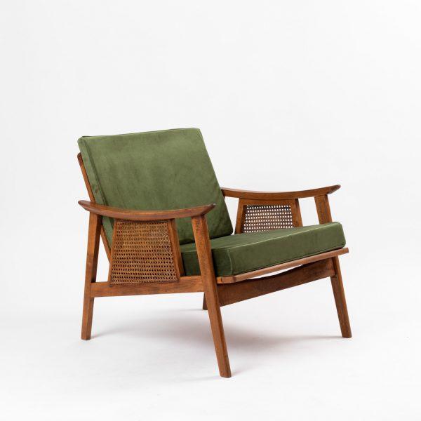 CUP OF TEA VINTAGE FOTELJ ŽAMET OLIVNO ZELENA