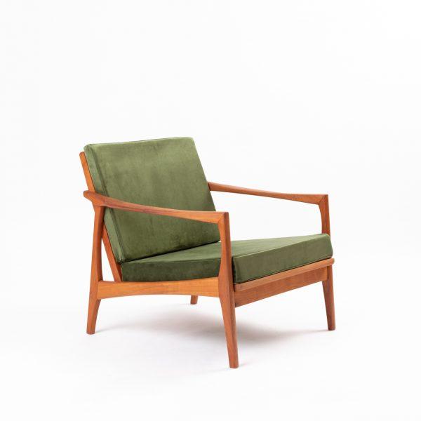 CUP OF TEA VINTAGE FOTELJ ŽAMET OLIVNO ZELENA